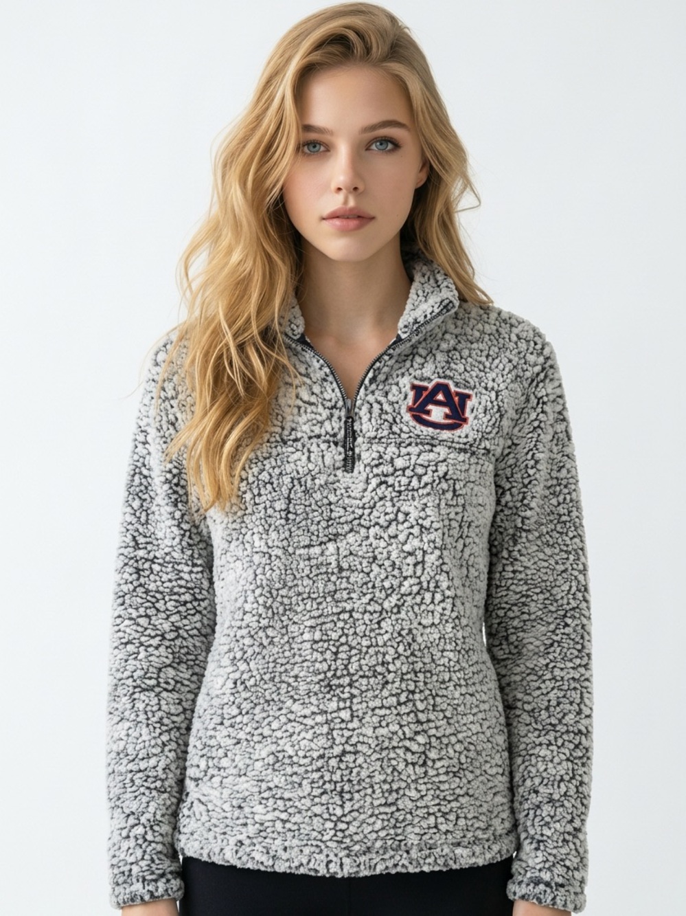 BOXERCRAFT | AUBURN UNIVERSITY Gray 1/4 Zip Pullover Sherpa Women’s Size Small